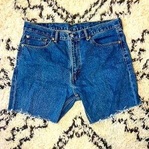 Retro Men’s Levi Strauss 505 Denim Jean Shorts 38 Waist 5” Inseam